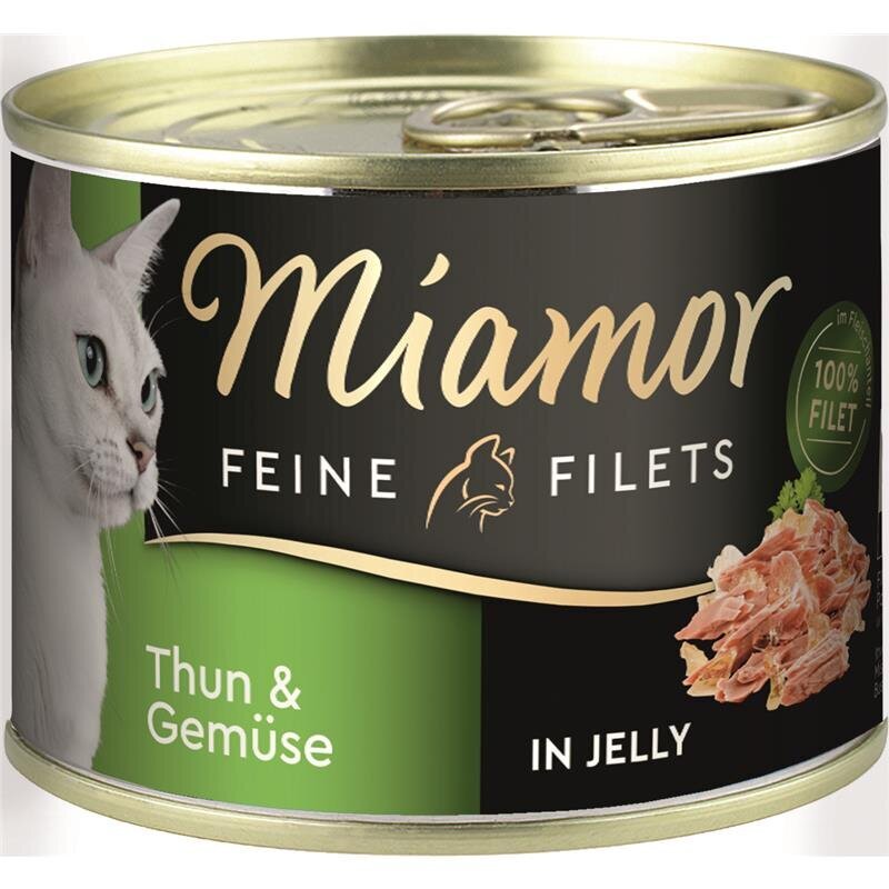 Miamor Feine Filets Dosen Katzenfutter – Thunfisch & Gemüse 12x185g