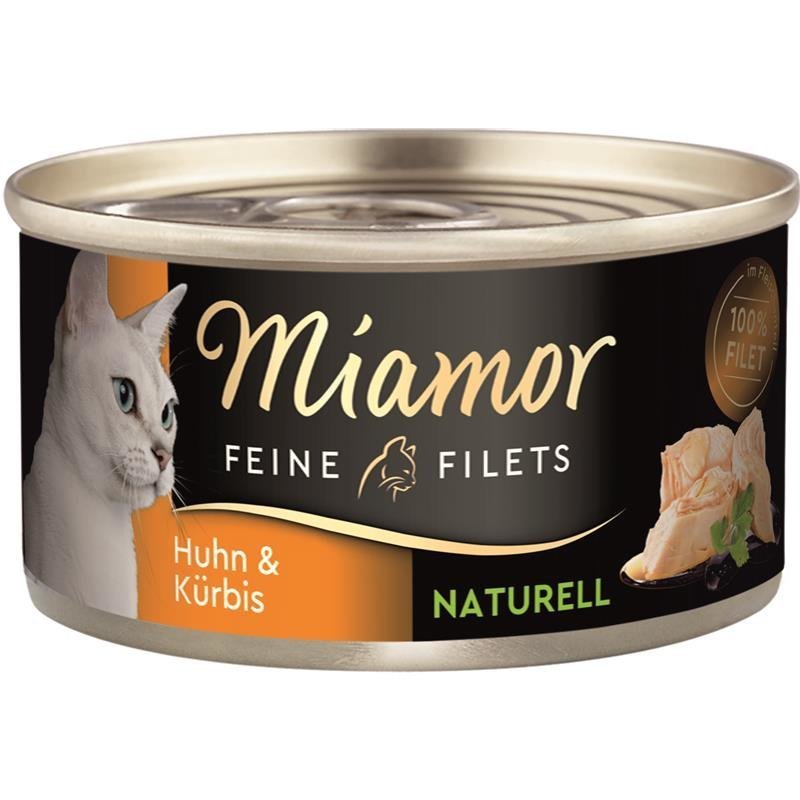 Miamor Feine Filets Naturelle – Huhn&Kürbis 24x80g