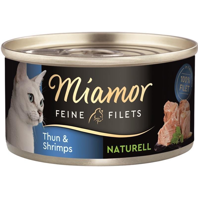 Miamor Feine Filets Naturelle – Thun & Shrimps 24x80g