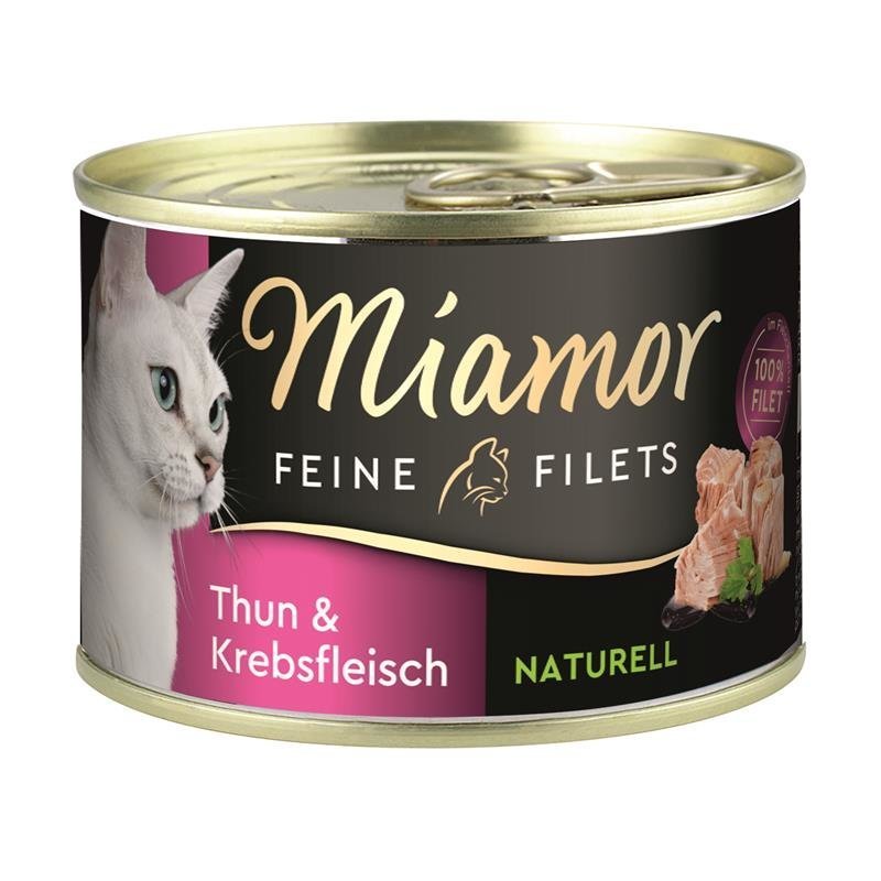 Miamor Feine Filets Naturelle – Thunfisch & Krebsfleisch 12x156 g