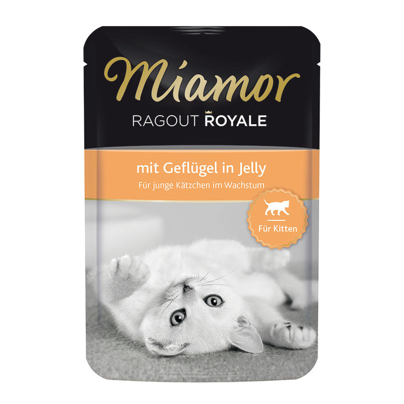 Miamor Ragout Royale Kitten Katzenfutter – mit Geflügel 22x100g