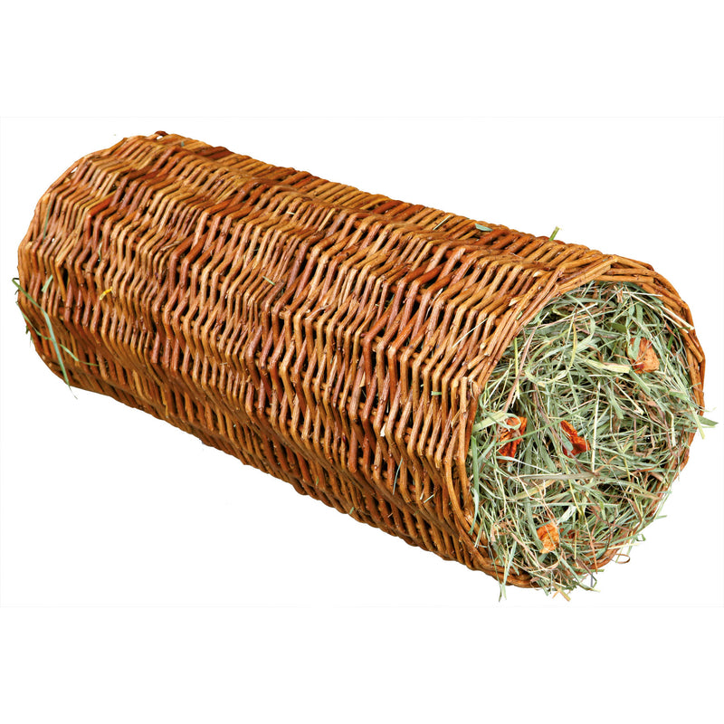 Nager Natur Snack Weidentunnel mit Heu – mit Heu/Karotte, Kaninchen, ø 20 × 38 cm, 220 g