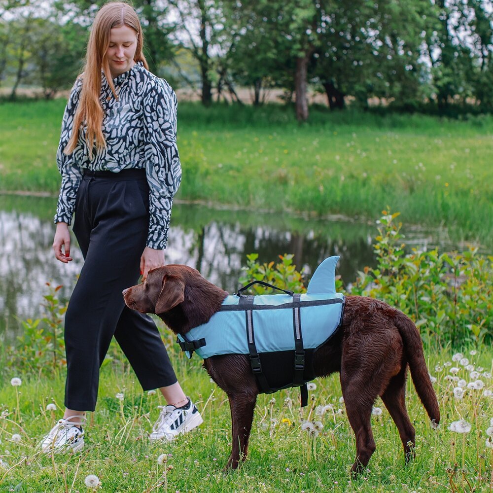 Hunde Schwimmweste Sharki mit Haifischflossen