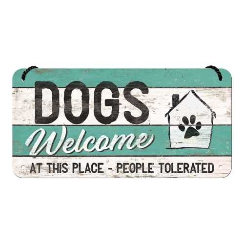 Nostalgic-Art Dogs Welcome – 10 x 20 cm