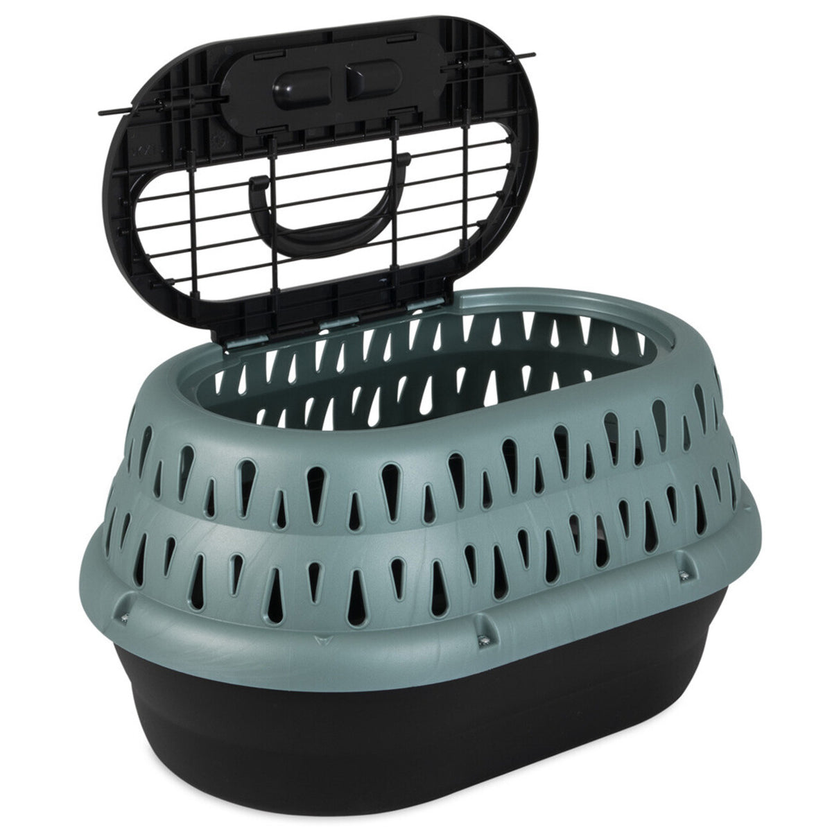 Katzen Hunde Transportbox Top Load – Pearl Green Frost