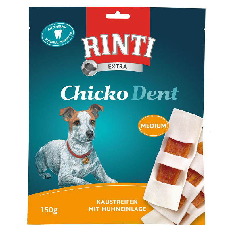 Rinti Chicko Chew Dent Kausnack für Hunde – Huhn 150g, Medium