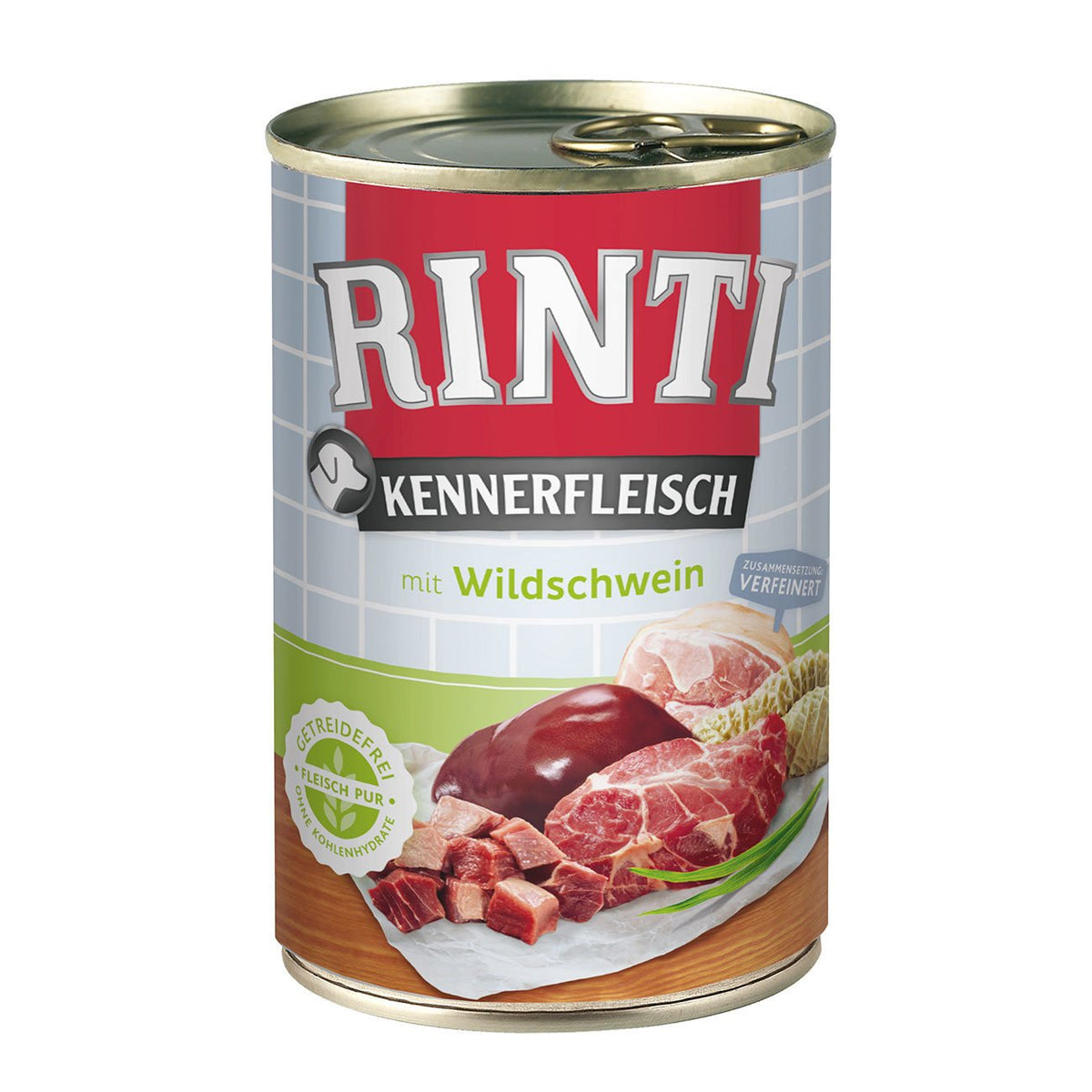 Rinti Kennerfleisch Hundefutter – 24 x 400g, Wildschwein
