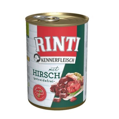 Rinti Kennerfleisch Hundefutter – 24 x 400g Hirsch
