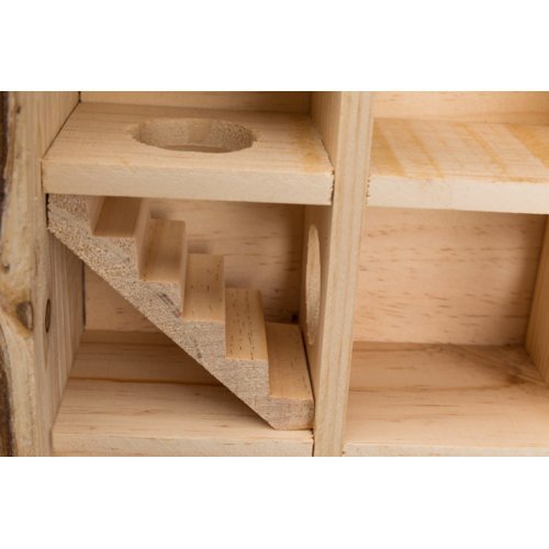 Spielturm mit Sichtscheibe für Hamster und Mäuse – 30 × 30 × 10 cm