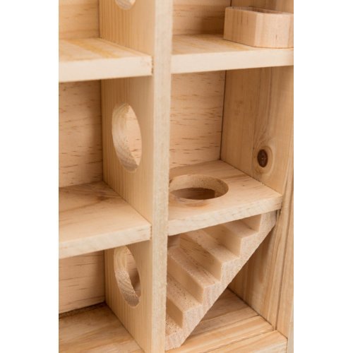 Spielturm mit Sichtscheibe für Hamster und Mäuse – 30 × 30 × 10 cm
