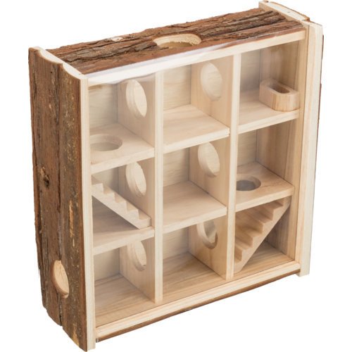 Spielturm mit Sichtscheibe für Hamster und Mäuse – 30 × 30 × 10 cm
