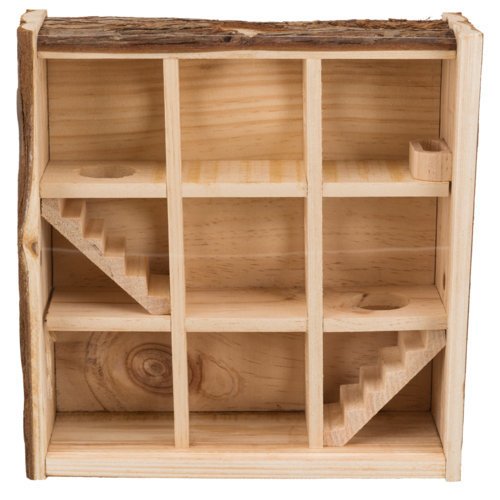 Spielturm mit Sichtscheibe für Hamster und Mäuse – 30 × 30 × 10 cm