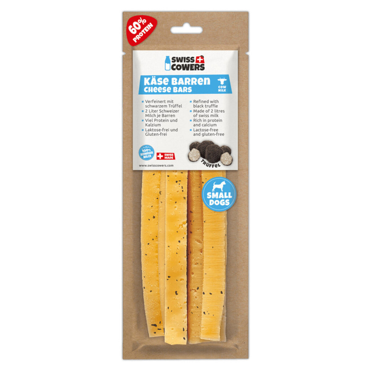 Kaukäse Stangen für Hunde, Käse Barren mit schwarzem Trüffel