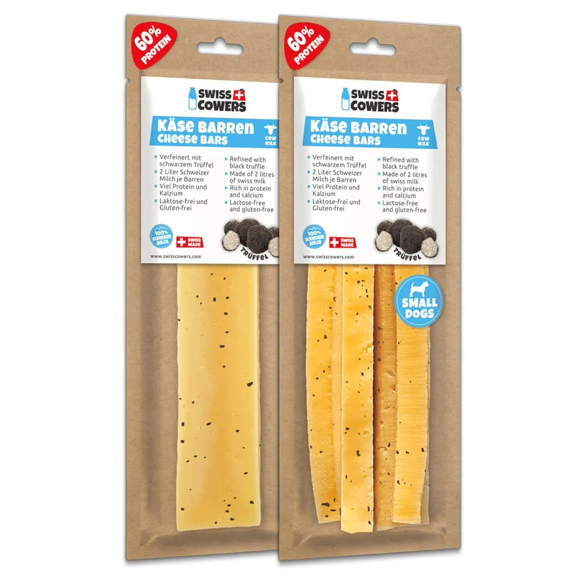 Kaukäse Stangen für Hunde, Käse Barren mit schwarzem Trüffel