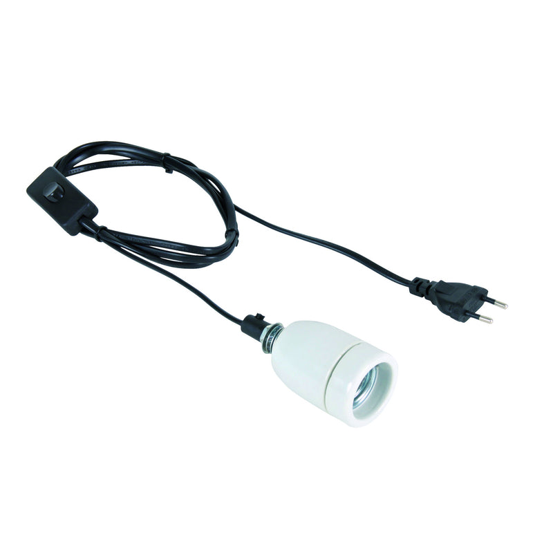 Terrarium Fassung Pro Socket aus Porzellan – bis 250 W, 1,80 m