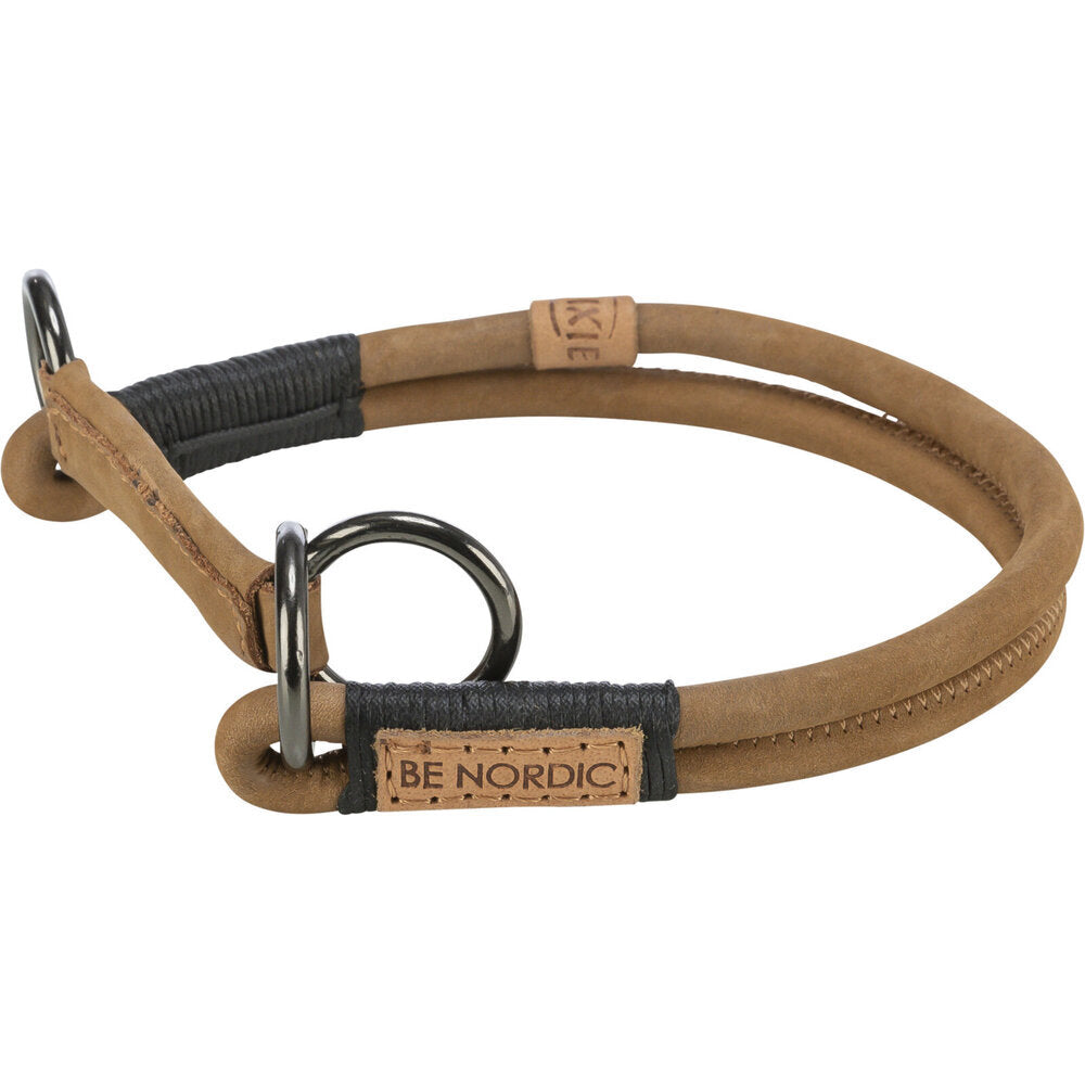 BE NORDIC Zug-Stopp Hundehalsband Leder