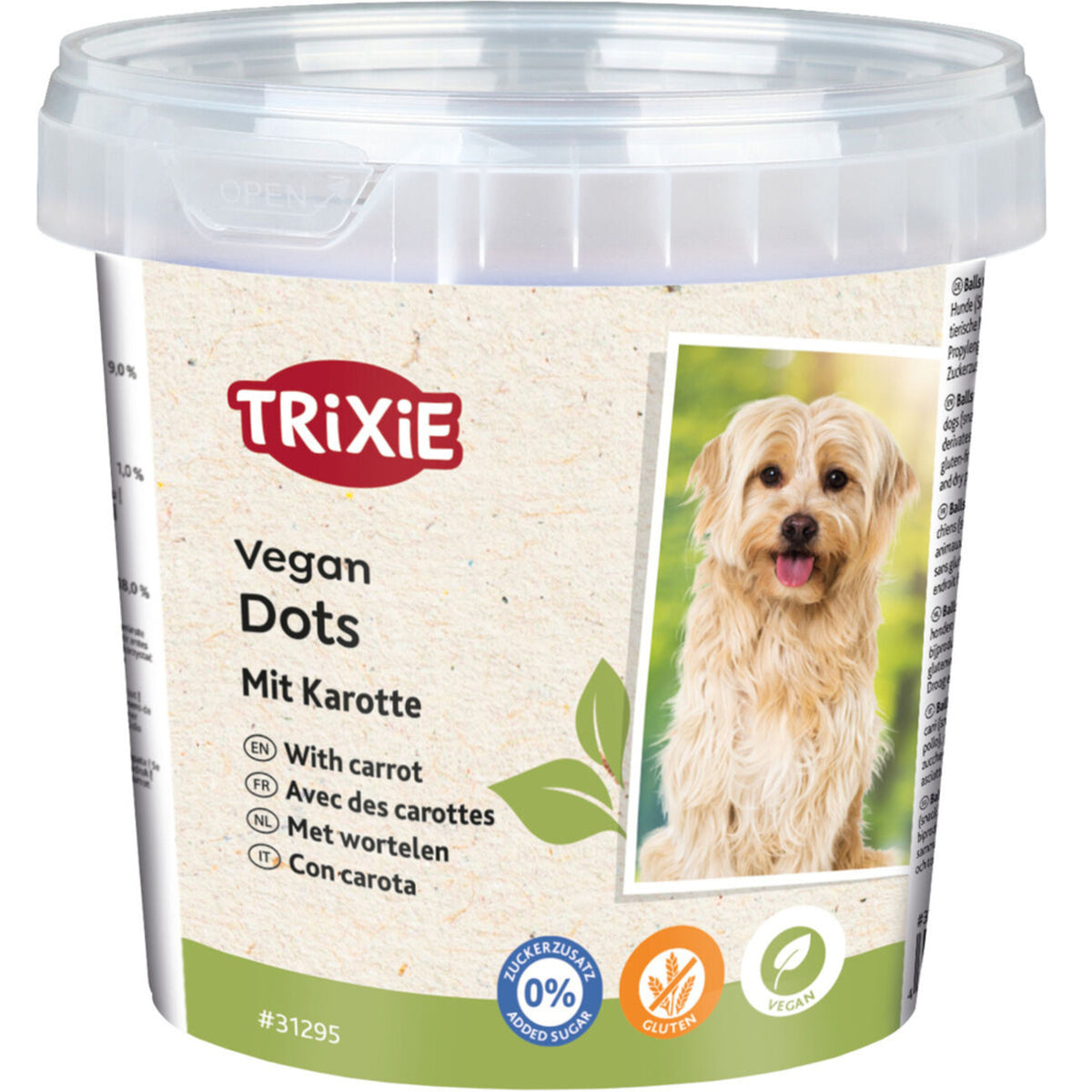 Vegane Dots mit Karotte Hundesnack