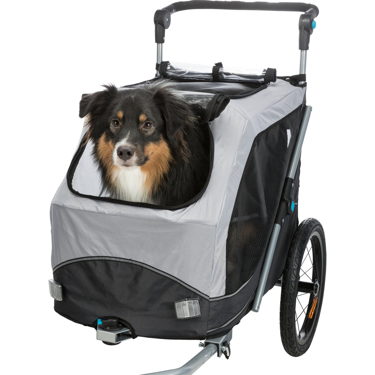 Fahrradanhänger für Hunde mit Hecktür