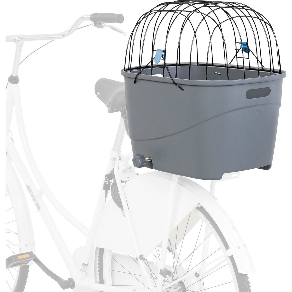 Hundefahrradkorb für Gepäckträger aus Kunststoff