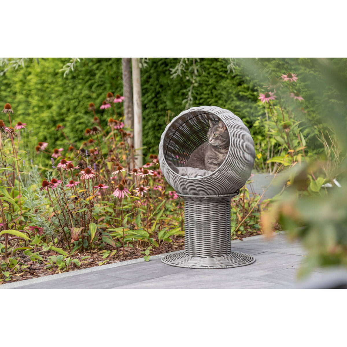 TRIXIE Outdoor Höhle Amalia – Dein kuscheliges Katzen- & Hundeparadies – ø 42 × 70 cm