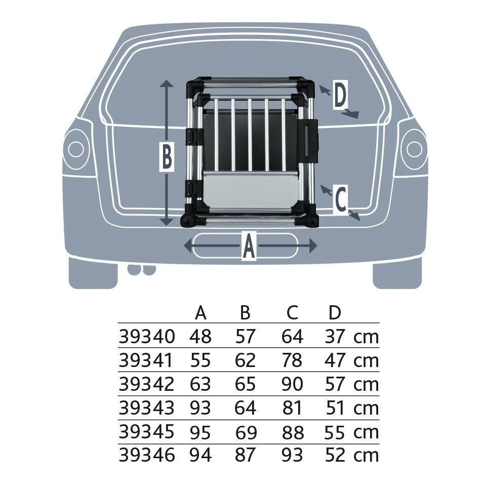 Hunde Transportbox Aluminium, Autobox Alu