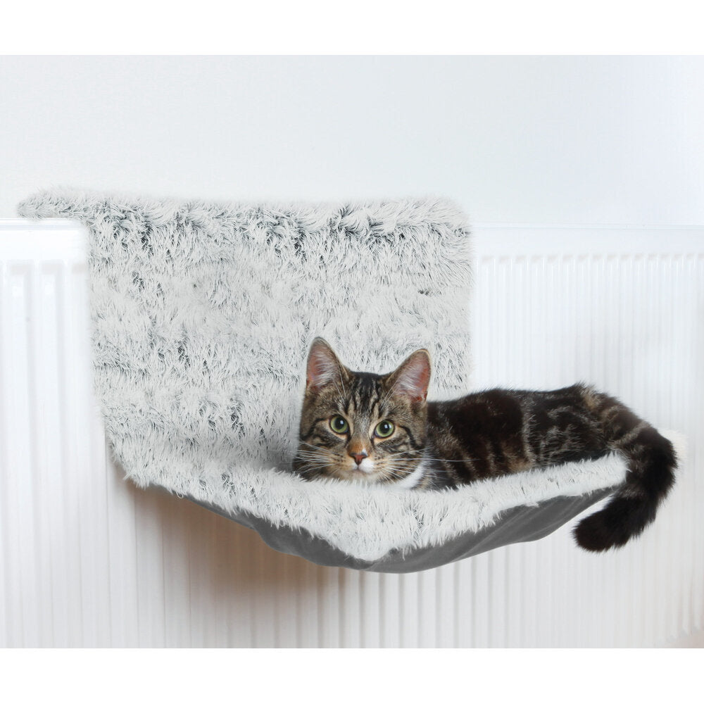 Katzen Liegemulde Harvey aus Plüsch für Heizkörper