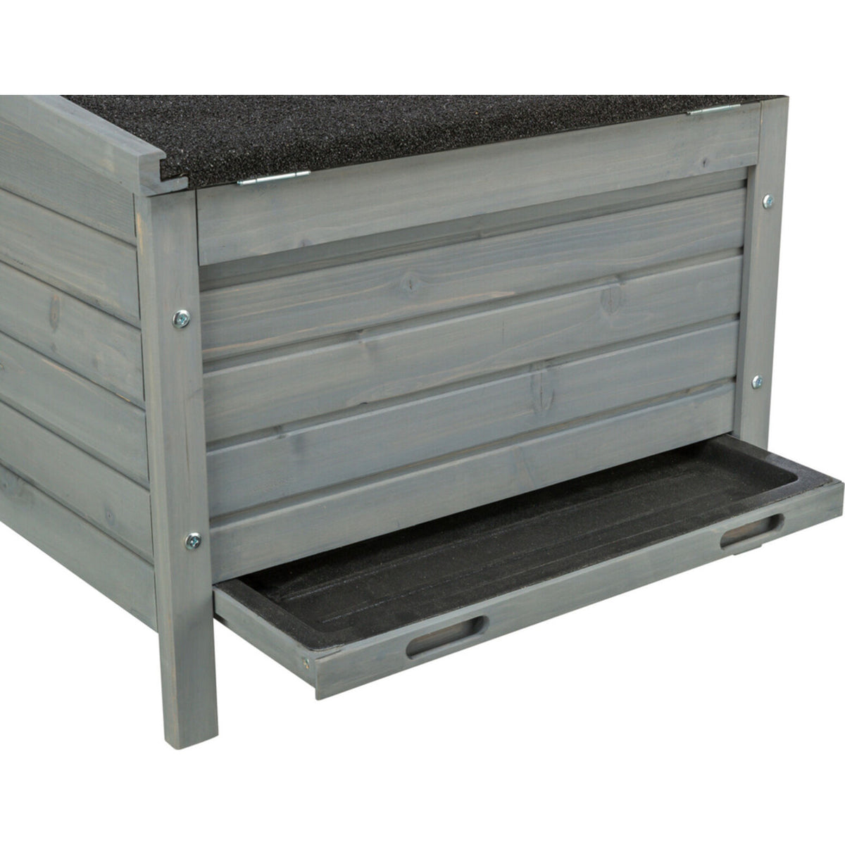 TRIXIE Kleintierhaus für Kaninchen & Meerschweinchen | Outdoor-Paradies – 60 × 47 × 50 cm, grau