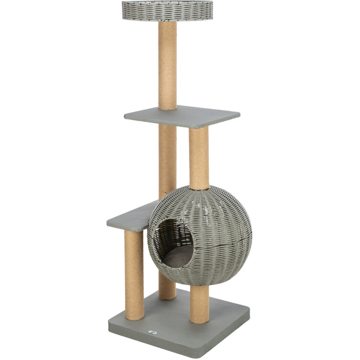 TRIXIE Outdoor Kratzbaum Amalia: Abenteuer für deine Katze im Freien! – Grundfläche: 48 × 48 cm, Höhe: 143 cm
