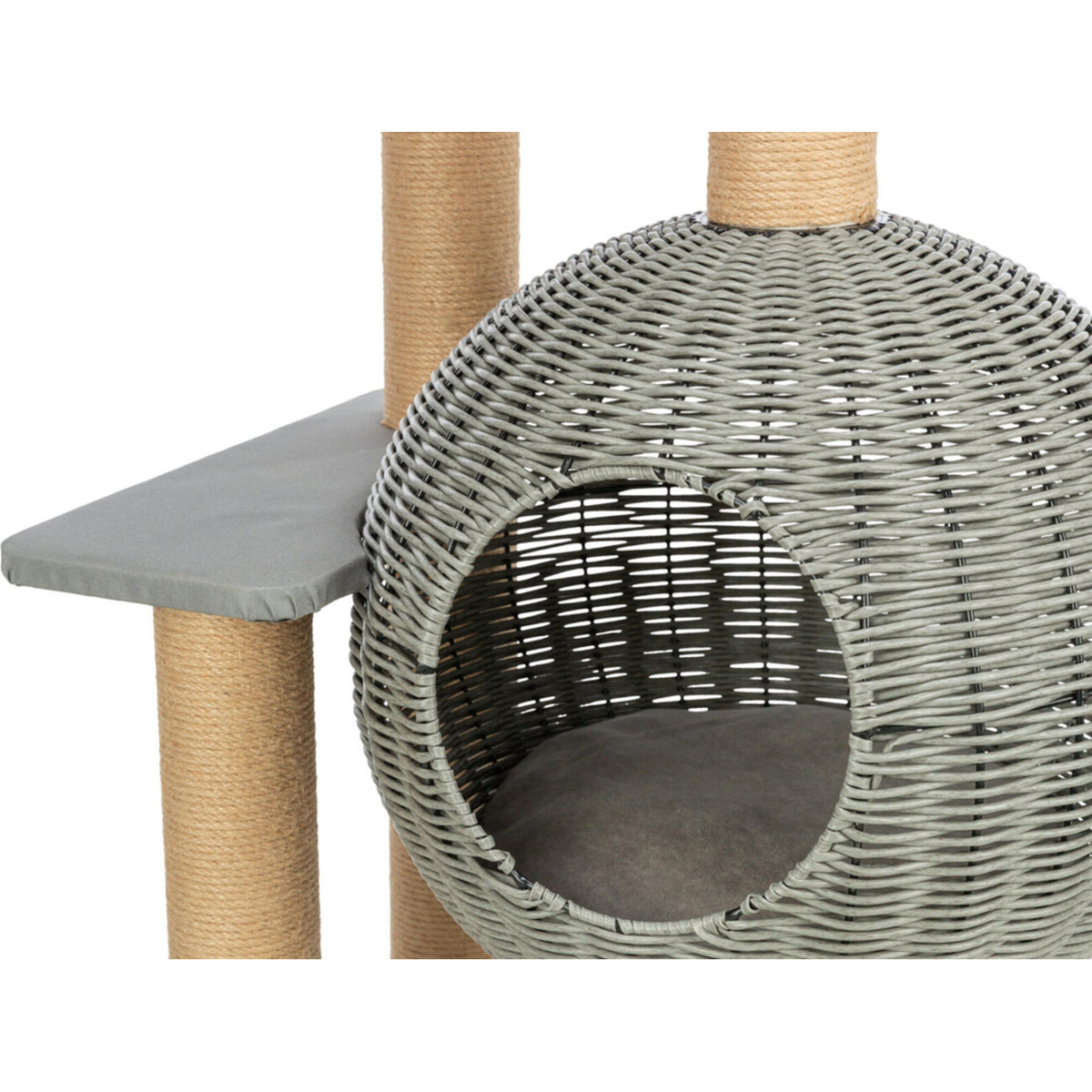 TRIXIE Outdoor Kratzbaum Amalia: Abenteuer für deine Katze im Freien! – Grundfläche: 48 × 48 cm, Höhe: 143 cm