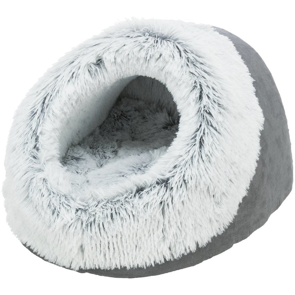 Höhle Harvey für Hunde und Katzen – 35 × 26 × 41 cm, grau/weiß