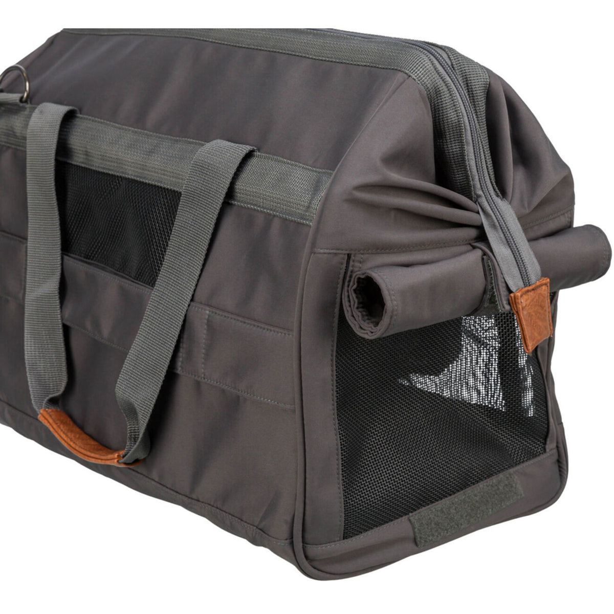 TRIXIE Transporttasche Finlay – Dein stylischer Begleiter für Hund & Katze – 43 × 26 × 32 cm, schwarz/grau