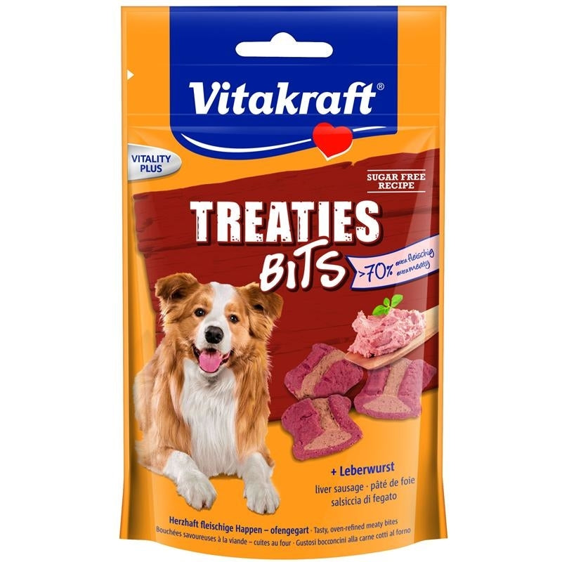 Vitakraft Treaties Bits für Hunde – Leberwurst 120 g