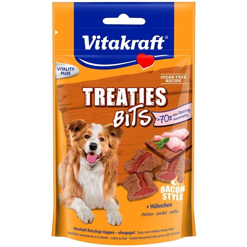 Vitakraft Treaties Bits für Hunde – Hühnchen Bacon Style 120 g