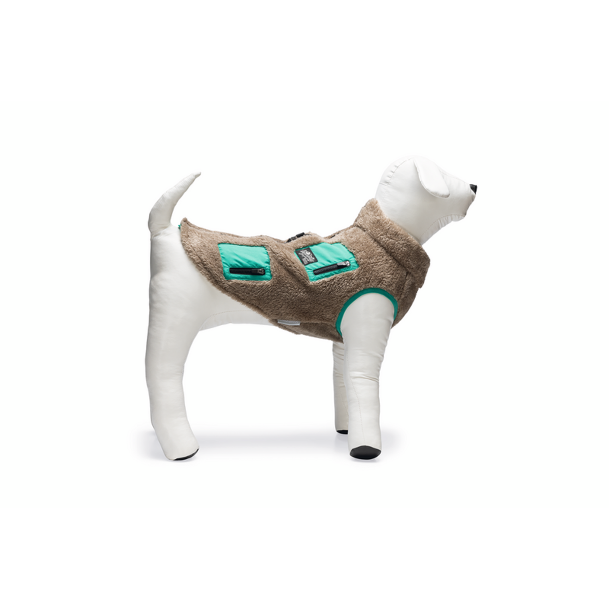 Hundemantel Teddy in der Farbe taupe