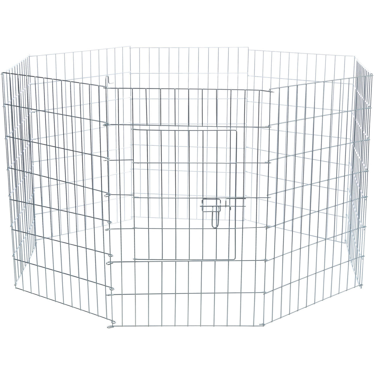 Welpengehege Freigehege für Welpen, Welpenauslauf, Hundefreilauf – 8 Gitter, Element 61 × 91 cm, Maße: ø 154 × 91 cm