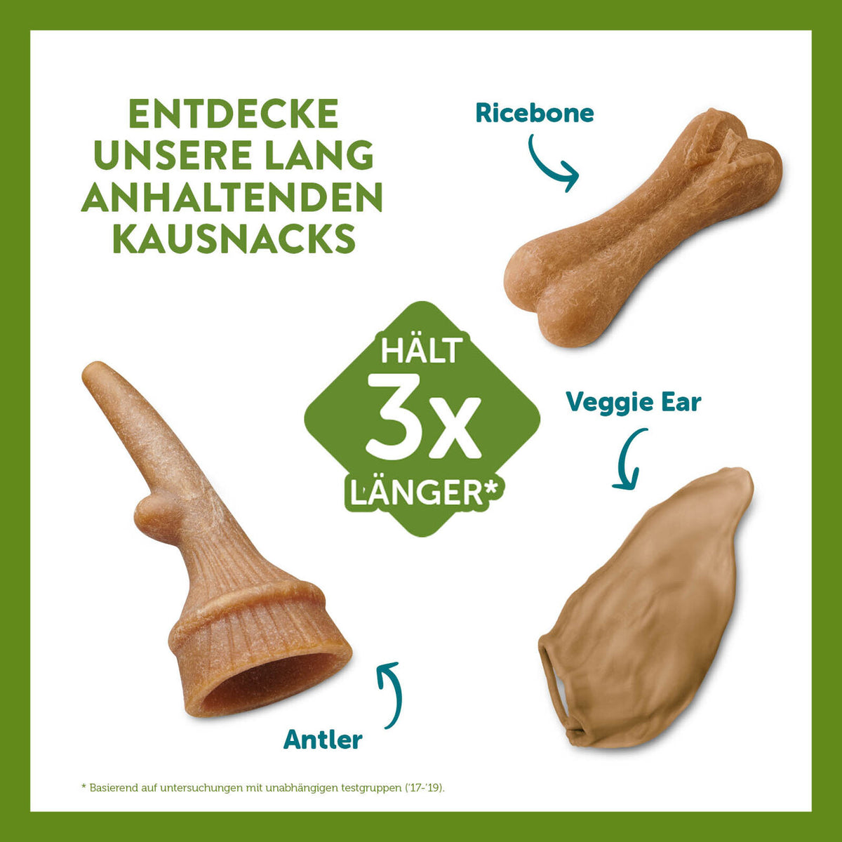 Hundesnack in Geweihform vegetarisch