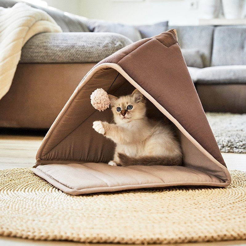 Eco-Well Katzen Spielzelt Kuschelzelt