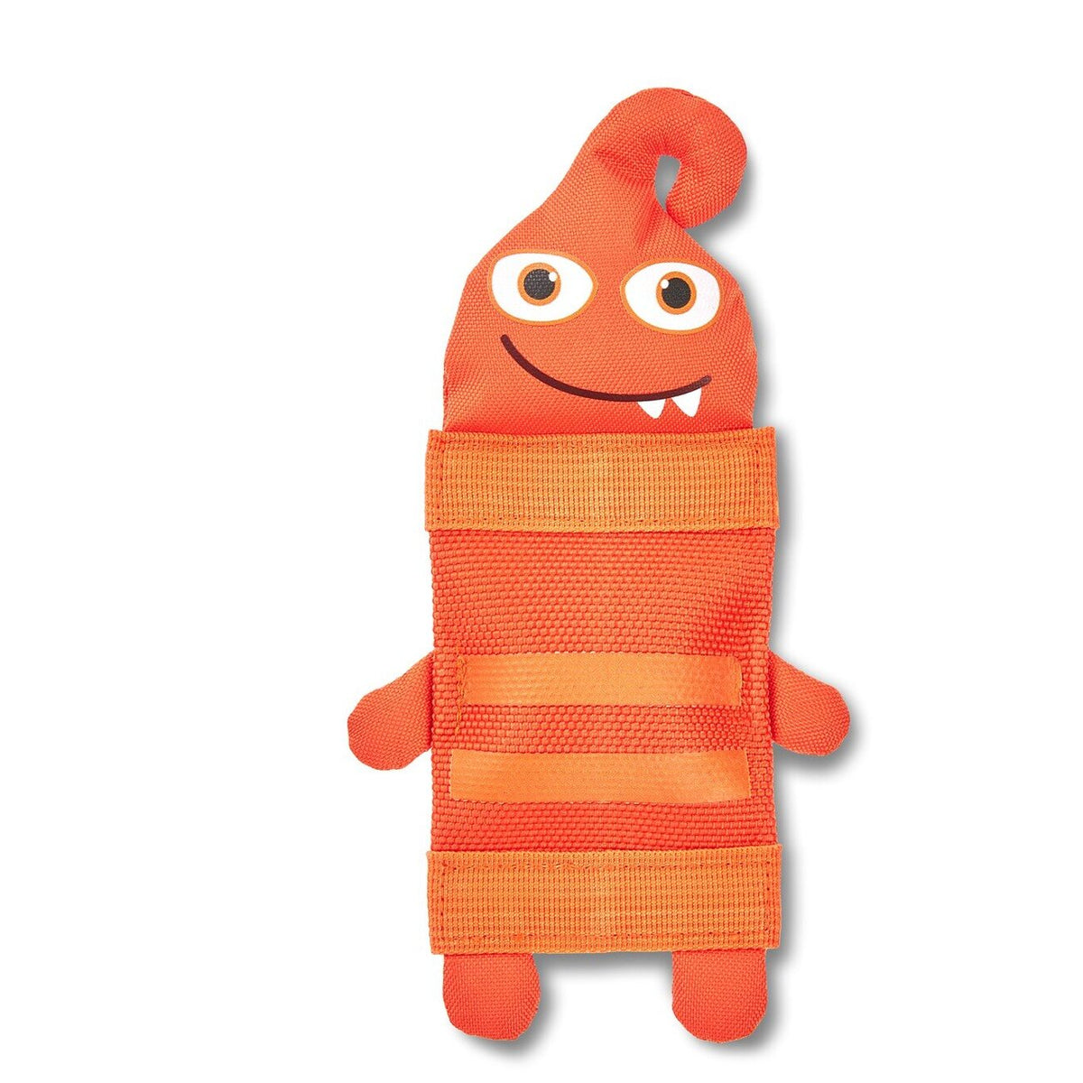 Funny Monster Hunde Dummy aus Feuerwehrschlauch – 22x13x3 cm, orange