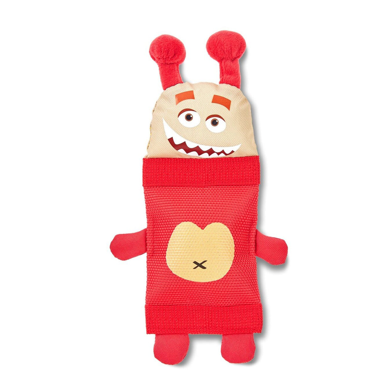 Funny Monster Hunde Dummy aus Feuerwehrschlauch – 22x13x3 cm, rot