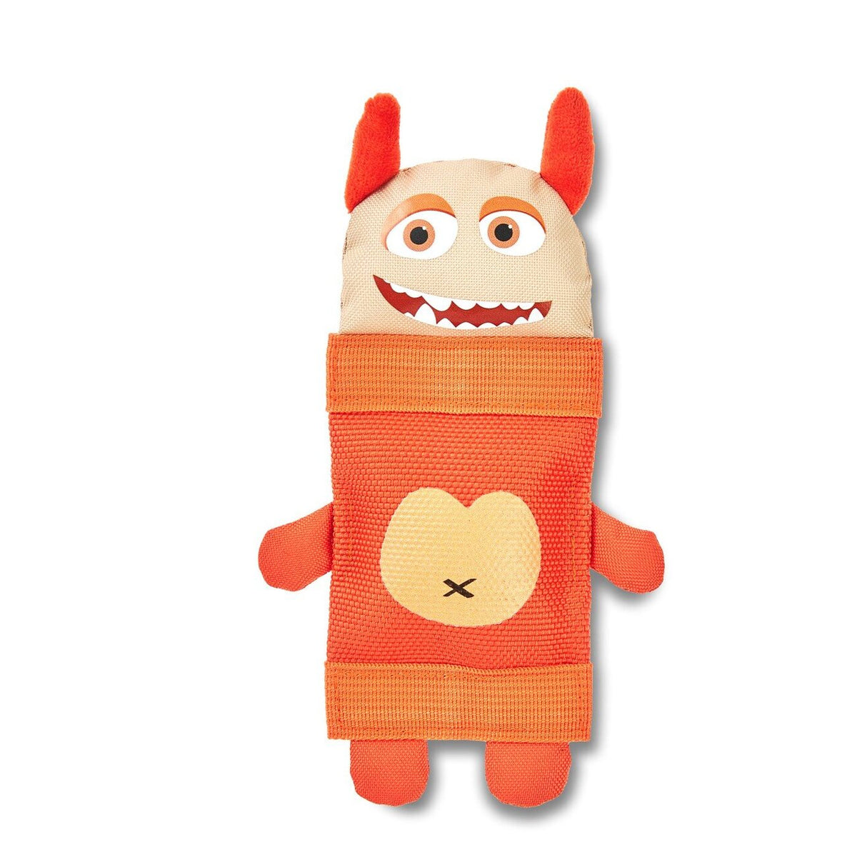 Funny Monster Hunde Dummy aus Feuerwehrschlauch – 24x13x3 cm, orange
