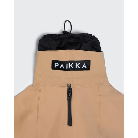 PAIKKA Visibility Raincoat Lite - Reflektierender Hunderegenmantel Taupe