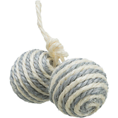 2 Sisal-Bälle mit Catnip – ø 4,5 cm