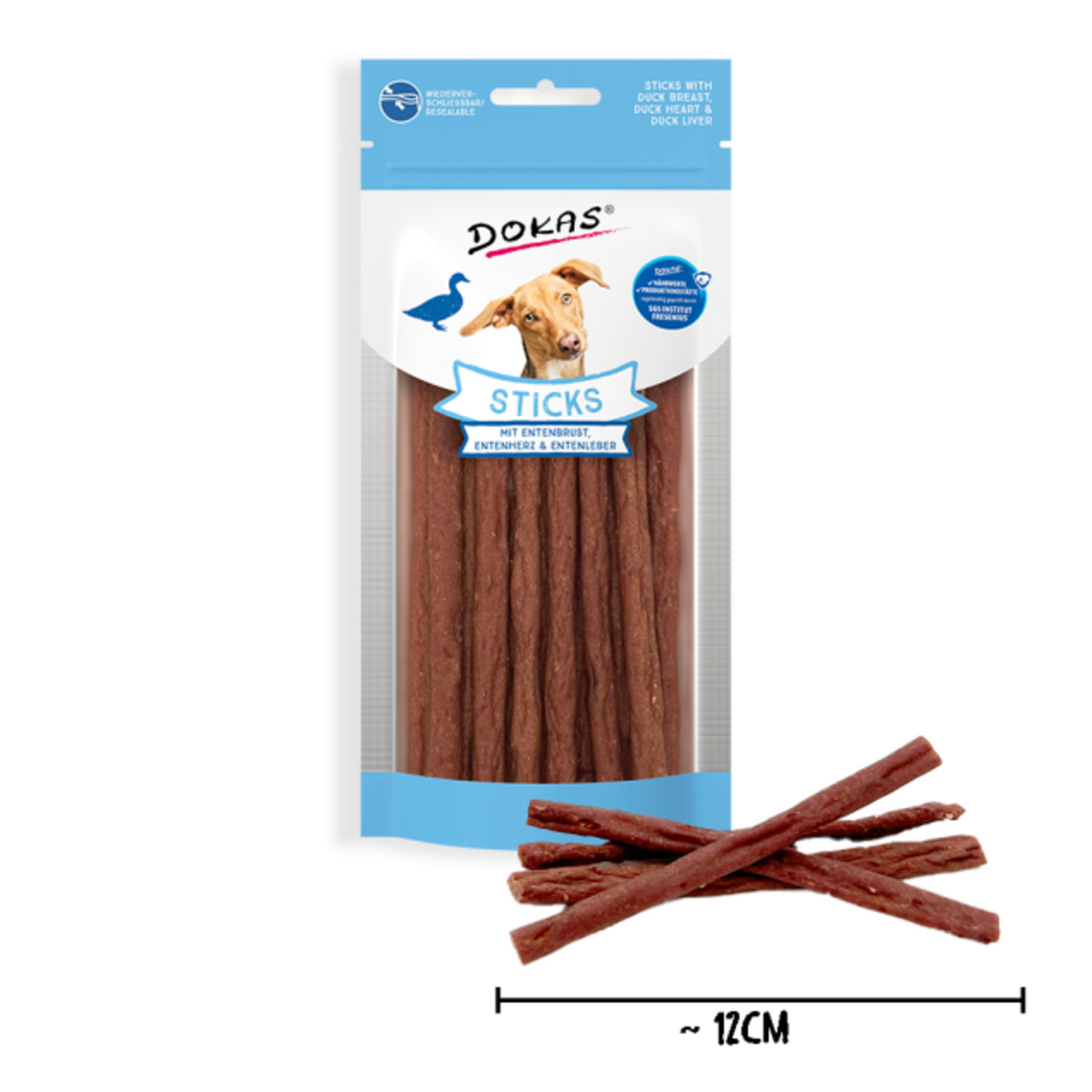 Dog Sticks mit Entenbrust, Herz & Leber für Hunde – 60 g, 12 cm