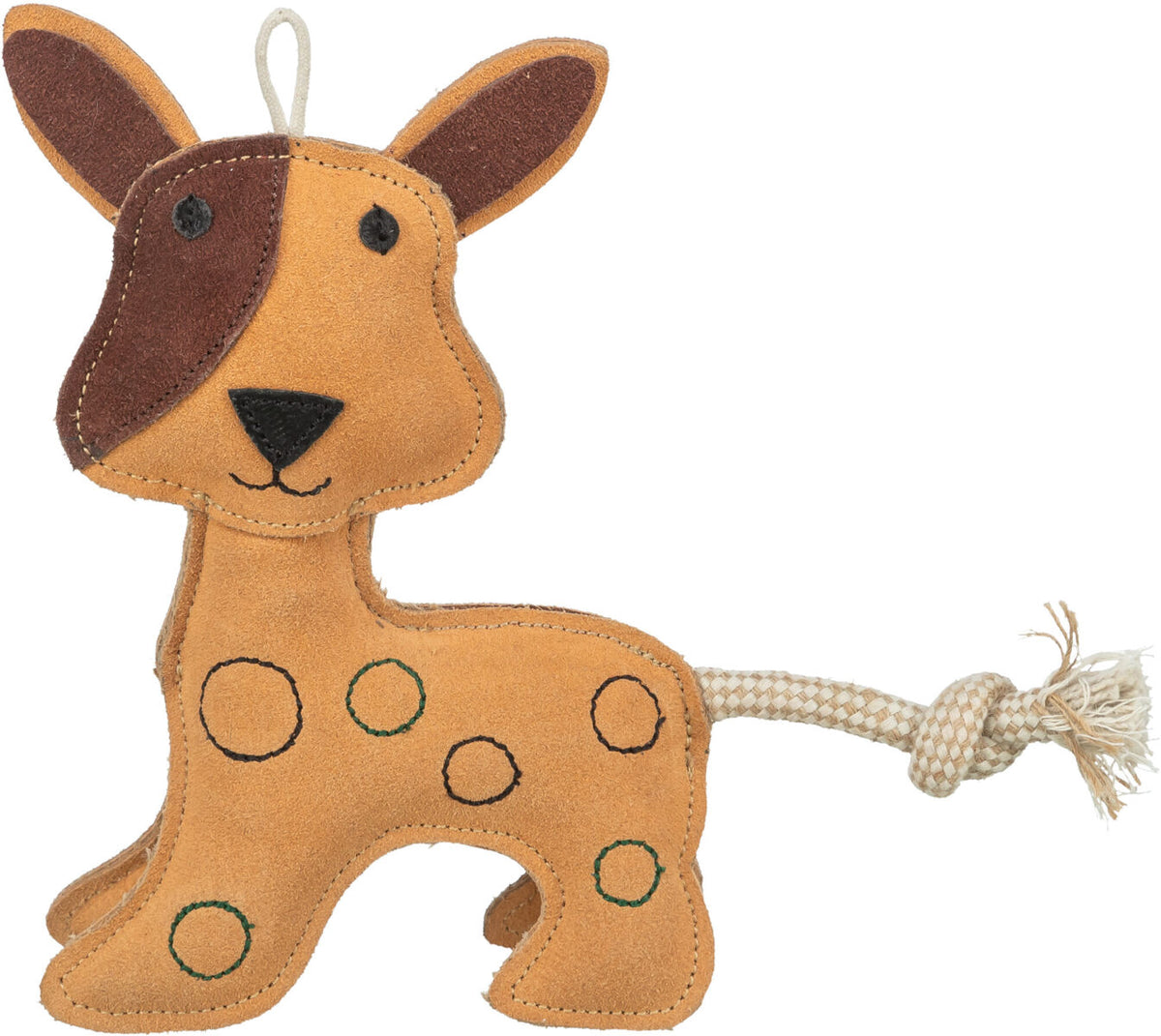 TRIXIE Hundespielzeug Tau & Leder – Robust für Kauen & Zerrspiele