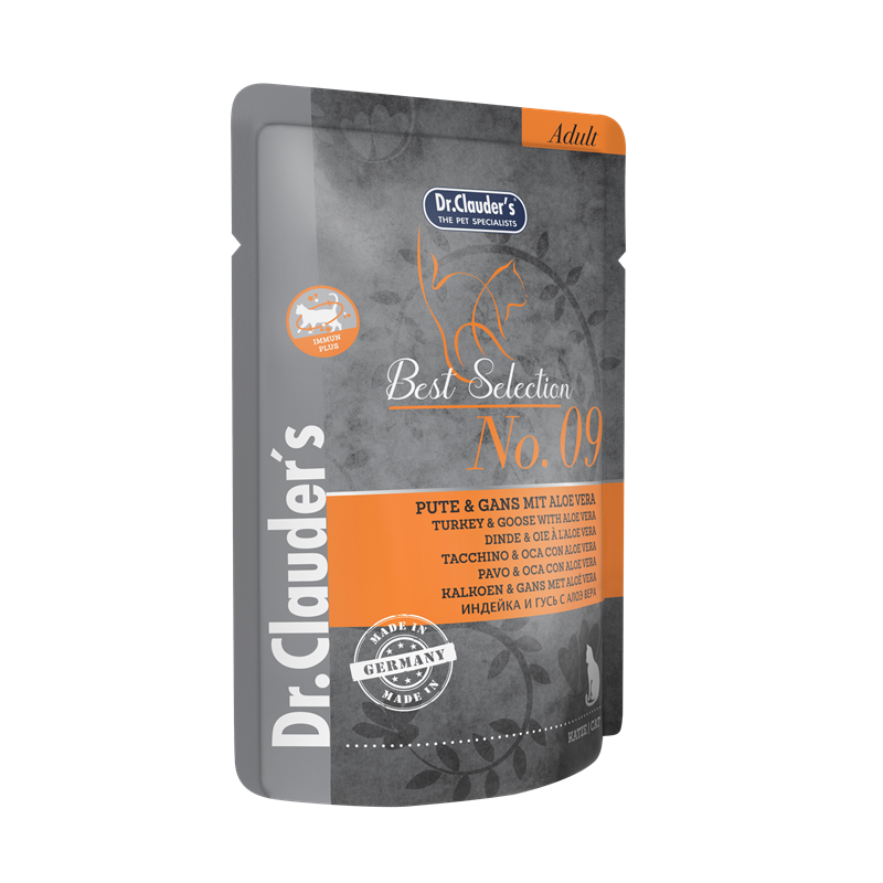 Best Selection Adult Katzenfutter – No.9: Pute & Gans mit Aloe Vera, 16x85g