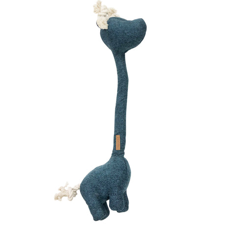 D&D HOME Hundespielzeug Giraffe George aus Cord & Seil – L 10x20x52cm blau