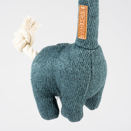 D&D HOME Hundespielzeug Giraffe George aus Cord & Seil – S - 7x15x26cm blau