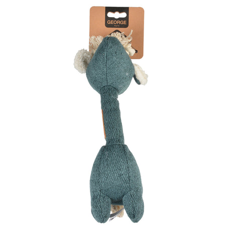 D&D HOME Hundespielzeug Giraffe George aus Cord & Seil – S - 7x15x26cm blau