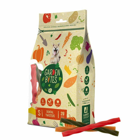 Duvo+ Garden Bites Dental Twisters Mehrfarbig - Veggie-Snack für Hunde – S - 13 cm - 28 Stück