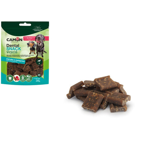 Vegane Dental Sticks mit Johannisbrot & Granatapfel für Hunde – S: 2,5x2,7x1,3 cm, 245 g